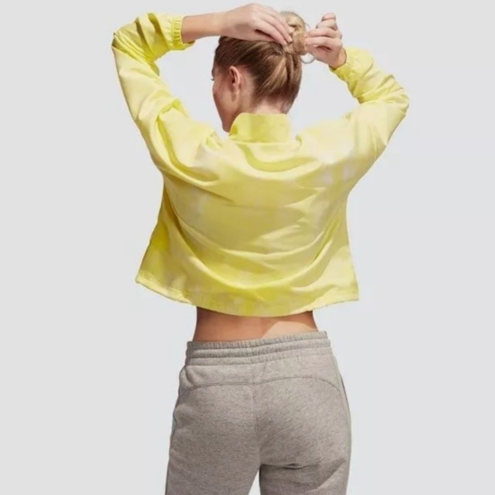 Adidas Cropped Windbreaker - Yellow Tie-Dye - Medium‎ - Picture 2 of 10